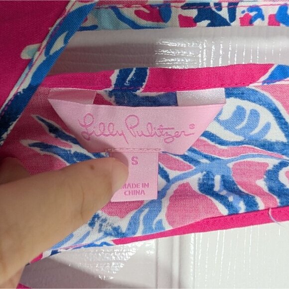 Lilly Pulitzer Dusk Romper Womens Size Small Pink Samba Coral Sleeveless Preppy - Picture 5 of 12